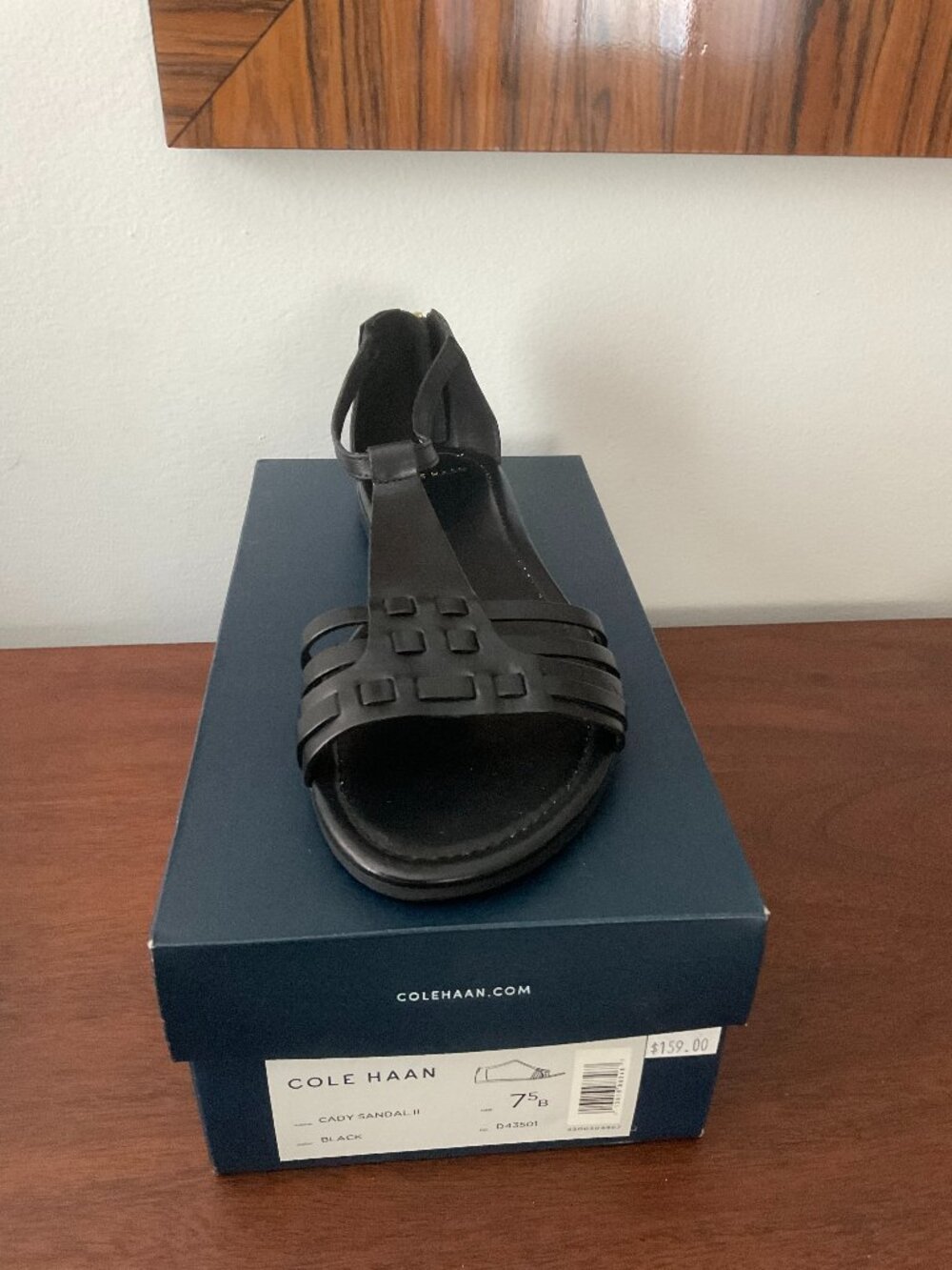 Cole Haan Black flat sandals Size 7.5